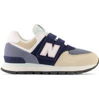 Kids PV574 Leather Trainers with Touch 'n' Close Fastening