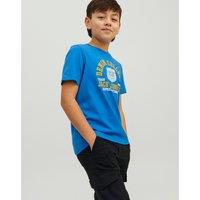 Logo Print Cotton T-Shirt with Short Sleeves