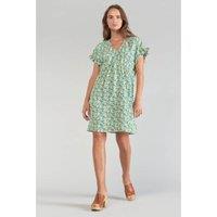 Printed V-Neck Mini Dress