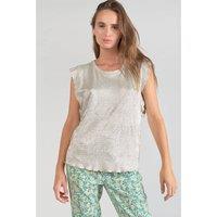 Metallic Sleeveless Blouse