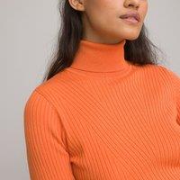 Basic Turtleneck Jumper in Ribbed Knit