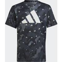 Camo Print T-Shirt with Short Sleeves