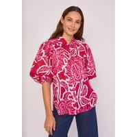 Eileen Printed Cotton Blouse with Puff Sleeves