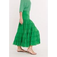 Flamenco Ruffled Tiered Maxi Skirt in Cotton