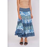 Floyd Tiered Maxi Skirt in Cotton