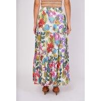 Fortune Cotton Maxi Skirt in Floral Print