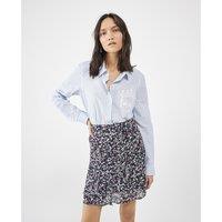 Graphic Print Wrapover Skirt