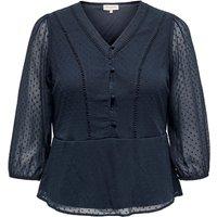 Buttoned V-Neck Blouse