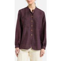 Silk Long Sleeve Blouse with Button Fastening