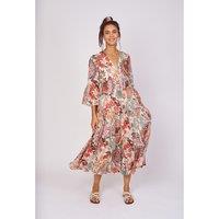 Coriane Cotton Maxi Dress with 3/4 Length Sleeves