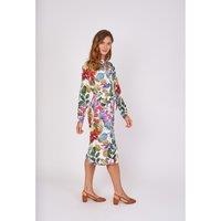 Cezia Floral Midi Dress with Long Sleeves