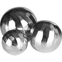Set of 3 Silver Nickel Decorative Balls