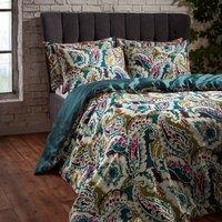 Aretha Persian Paisley 200 Thread Count Cotton Sateen Duvet Cover & Pillowcase Set