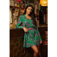 Kari Cotton Mini Dress in Floral Print