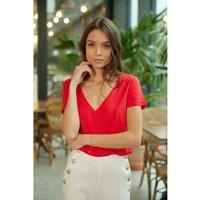 Elvie6 V-Neck T-Shirt with Short Sleeves