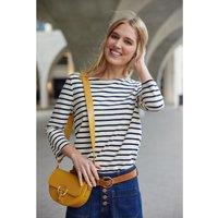 Marjo Breton Striped T-Shirt in Cotton with Crew Neck and 3/4 Length Sleeves