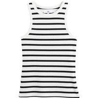 Breton Striped Vest Top with Cutaway Shoulders