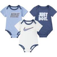 Pack of 3 Bodysuits in Cotton Mix with Short Sleeves