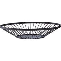 Flat Wire Fruit Basket in Matte Black