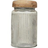 Small Glass Storage Jar with Mango Wood Lid