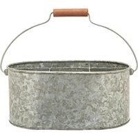 6-Compartment Galvanised Steel Storage Caddy