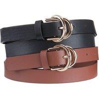 Pack of 2 Belts with Double D-Ring