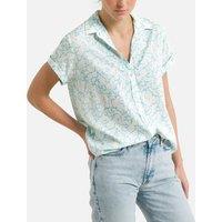 Majan Graphic Print Blouse with Short Sleeves