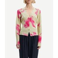 Emmie Graphic Print Blouse with V-Neck