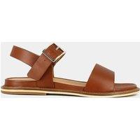 Acco Leather Flat Sandals with Touch 'n' Close Fastening