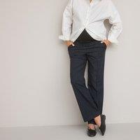 Striped Straight Maternity Trousers, Length 29.5"