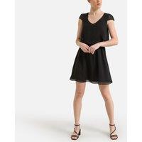 V-Neck Mini Dress with Short Sleeves