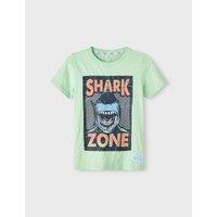 Printed Cotton T-Shirt with Short Sleeves