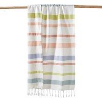 Bora Bora Striped 100% Cotton XL Fouta-Style Towel