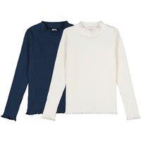 Pack of 2 Jumpers in Cotton with High Neck