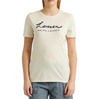 Signature Print T-Shirt in Cotton Mix with Short Sleeves