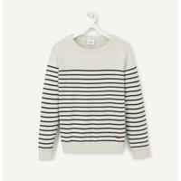 Striped Cotton Jumper with Crew Neck