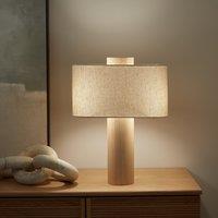 Dryade Rubberwood & Linen Table Lamp