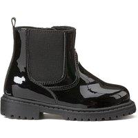 Kids Patent Chelsea Boots with Zip Fastening