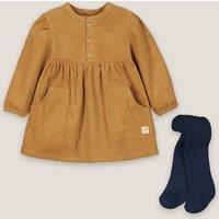 Corduroy Dress/Tights Outfit