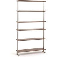 Livel L100cm Steel & Walnut Bookcase