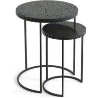 Set of 2 Anaximne Lava Stone Side Tables