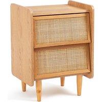 Taga 2-Drawer Canework Bedside Table