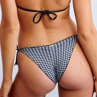 Luma Babydoll High Cut Bikini Bottoms in Gingham Print