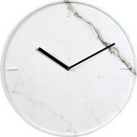 40cm White Marble Veneer Round Wall Clock