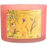 Chinoiserie Oriental Lily Two Wick Wax Filled Candle Pot