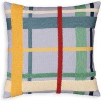 Milie 40 x 40cm Colourful Textured Tartan 100% Cotton Cushion Cover