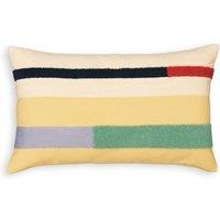 Milie Striped Textured Rectangular 100% Cotton Cushion Cover