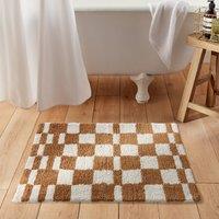 Marcus Checked 100% Cotton Bath Mat