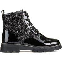 Kids' Glittery Ankle Boots with Zips and Laces