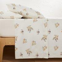 Vra Floral Cotton / Linen Flat Sheet
